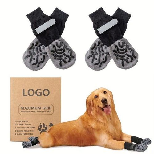Chaussettes Antidérapantes Pour Chien Avec Adhérence En Caoutchouc ¿ Chaussettes Confortables En Coton Pour La Sécurité Et La Protection Du Sol ¿ Disponibles En Tailles Xxl, Xxxl Et Plusieurs Modèles