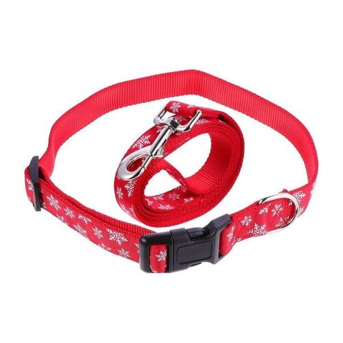 Ensemble De Laisse Et De Collier Pour Animaux De Compagnie De Noël Festif - Durable, Réglable Et Élégant Pour Les Promenades De Vacances