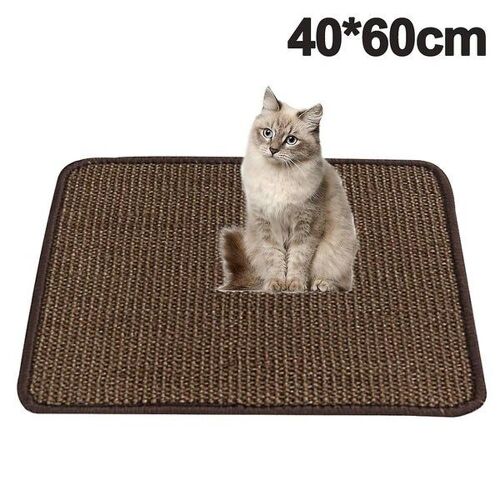Tapis Griffoir Écologique Pour Chat - Tapis Antidérapant Durable Pour L'entretien Des Griffes, Utilisation Polyvalente Sur Les Sols Et Les Murs, Lin De Qualité Supérieure, 40 X 60 Et 50 X 80 Cm