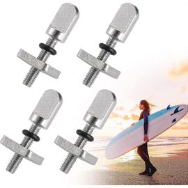 Lot De 4 Vis Pour Ailerons De Sup, Avec Boite En Plastique, Kit De Remplacement Pour Ailerons De Planche De Surf En Acier Inoxydable, Accessoires Pour Planche Longue