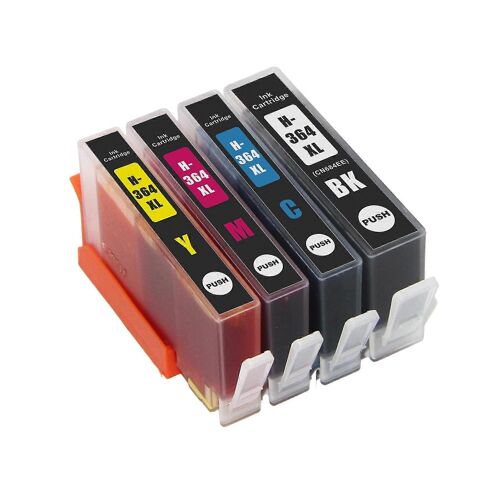 1 ensemble compatible de 4 cartouches d'encre d'imprimante HP 364 (HP364XL) - Bon