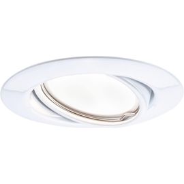 Paulmann 93411 Spot encastré LED Base rond orientable incl. 1x5 watts kit projecteurs encastrés Blanc spot métal lampe encastrée 3000 K GU10