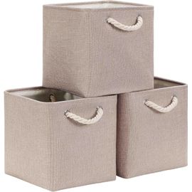 Wupye Boite Rangement Tissu Pliable Cadre Métal Fermetures Glissière