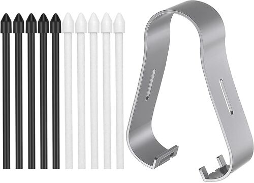 KALANKA-[10 Unités] Pointes de Remplacement pour Samsung S Pen Galaxy Tab S6 Lite/S10 FE/S10 FE+ Plus/S10 Ultra/S10+ Plus/S9 FE+ Plus/S9+ Plus/S9 FE/S9/S9 Ultra/S8/S7, Embouts de Stylo+Outil, Noir +