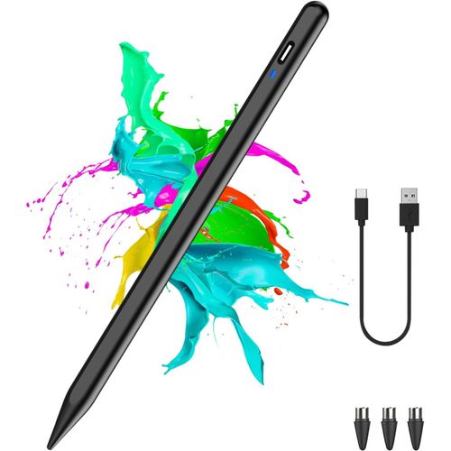 Stylet Magnétique De Type C Pour Tablette Android, Pointe Pom, Compatible Avec Samsung/Mi/Huawei/Vivo/Lenovo Et Autres Smartphones Et Tablettes Android, Noir