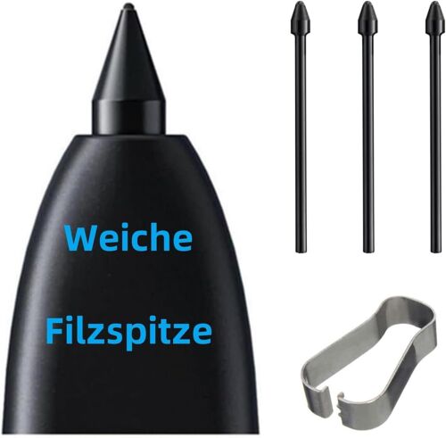 Lot De 3 Pointes De Rechange Es Pour Samsung Galaxy S24 Ultra S Pen, Pointes Souples De Rechange Pour Samsung S, Galaxy S24 Ultra Avec Outil De Montage/Démontage (3 Pièces, Noir)
