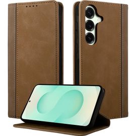 Kal-Coque Pour Samsung Galaxy S25 Plus/ S25+ Housse Pu Cuir Étui À Rabat Flip Case Pour Samsung Galaxy S25 Plus/ S24 Plus 5g Pochette De Portefeuille Étui De Protection Pour Samsung S25 Plus, Marron