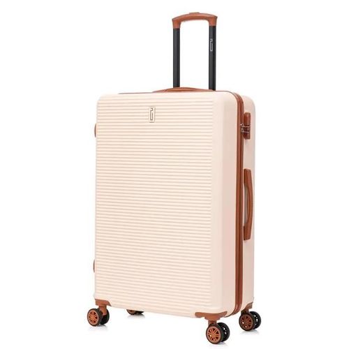 Celims France FRANCE - Valise Grande Taille 75cm Week-End | Valise Soute 23kg | ABS | Crème