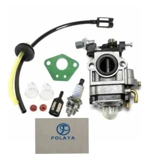 FOLAYA Carburateur et Joint + Tuyau + Bougie d\'allumage pour Débroussailleuse Multifonctions 5en1 52cc 49cc 43cc