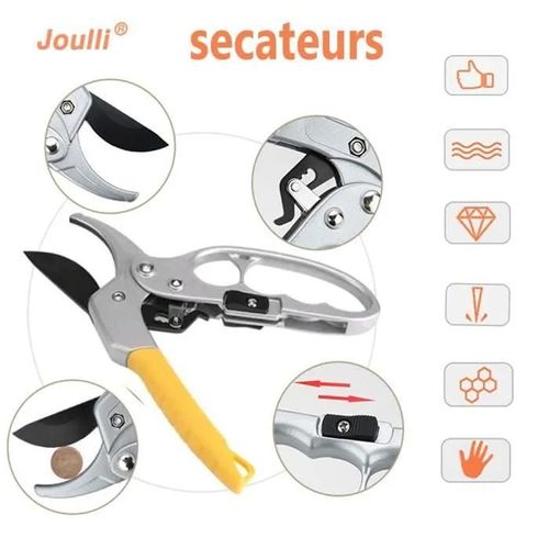 JOULLI Sécateur Outil de taille-haie d\'élagage de branche de ciseaux jardinage