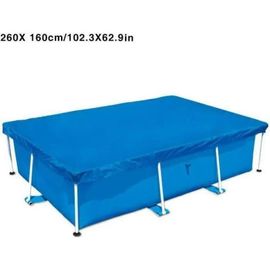 260cmx160cm Bâche de protection pour Piscine rectangulaire Bleu