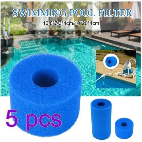 5pcs Réutilisable Lavable Éponge Coussin Filtre Mousse Bassin Pour Intex S1 Type Spa 10.8*7.3*4Cm