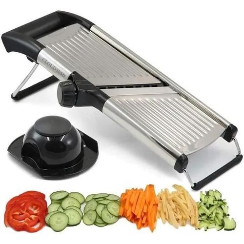 Mandoline De Cuisine Multifonctions Professionnel - Mandoline Légumes Pliable Réglable En Acier Inoxydable De Haute Qualité Et Abs