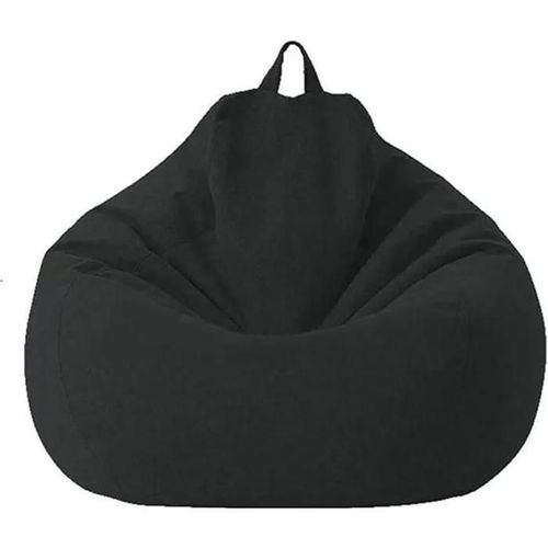 AMOUNE Housse de Pouf Poire, Sans Remplissage, Canapé, Pouf d\'intérieur/extérieur, pour adultes et enfants - 80x90cm - Noir