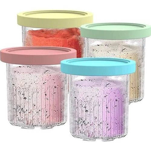 4PièCes de Rechange pour SorbetièRe Ninja NC500 NC501 Series Creami Pintes et Couvercles CREAM MACHINE
