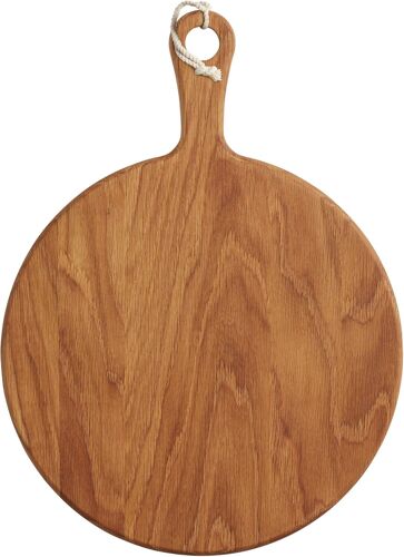 Plateau De Service Gastronomique Masterclass, Planche De Service Ronde En Chêne, 30 X 40,5 X 1,5 Cm, 1 Pièce