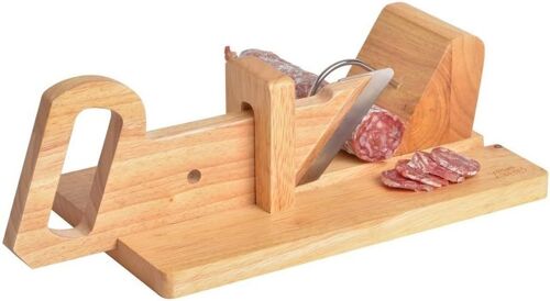 Cook Concept, Trancheuse Guillotine Coupe Charcuterie Saucisson, Manuelle Bois Inox, Accessoire Idéal Pour Des Apéros Réussis, Ultra-Tranchant, Idée Cadeau