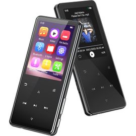 Pinhui 64 Go - Lecteur Bluetooth 5.3, mp3 et mp4 FM Portable - Noir