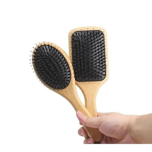 Brosse À Cheveux En Bois Anti-Statique Spa Massage Comb Peigne De Soins 