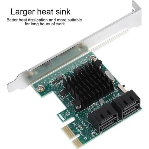 Carte d\'extension PCIE vers SATA 3.0, Carte contrôleur d\'extension PCI Express à 4 ports SATA 3.0 Windows XP _BOB