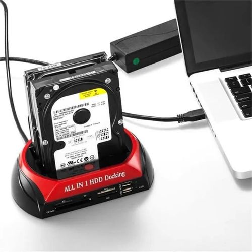 Multifonctionnel HDD Station D\'accueil Double USB 2.0 2.5/3.5 Pouce IDE SATA Boîte DISQUE DUR Externe Disque Dur Boîtier de Disque