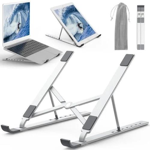 Support Ordinateur Portable - Cheflaud - Réglable - Ventilé - Aluminium - 11-15.6 pouces