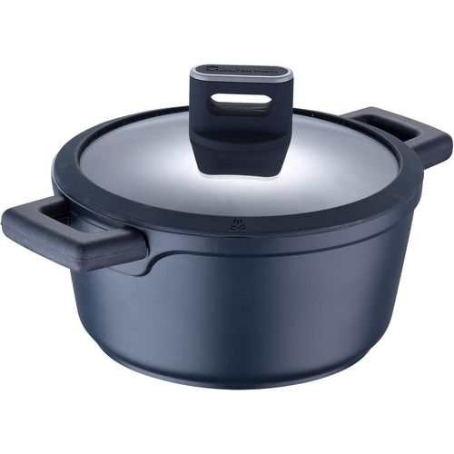 Asfasfq-Indigo Masterpro - 20 X 10 Cm Cascadepan De Cuisine Avec Couvercle - Nick Casket On Molten Aluminium - Coat Antiadhérent Xylan Plus - Asas Soft Touch - Toutes Sortes De Cuisines