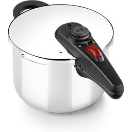 JEXNOVASHOP-Allure | Autocuiseur Rapide de 6 Litres, Fabriqué en Acier Inoxydable 18/10, Avec 2 Programmes de Cuisson et Système de Verrouillage d'Ouverture, Adapté à Tous Types de Cuisinières