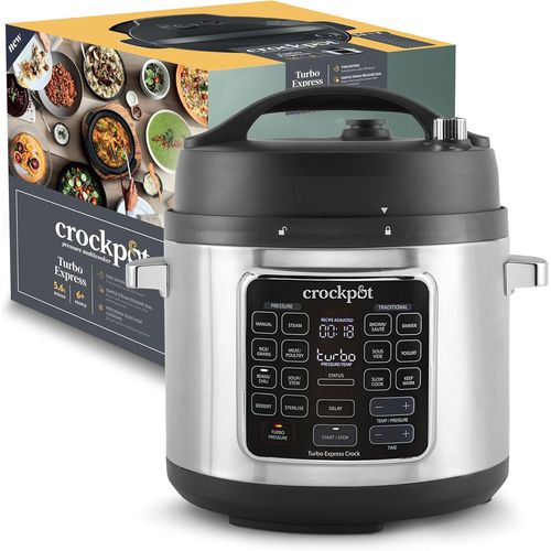 Turbo Express Multicuiseur Sous Pression | 14 Options De Cuisson En 1 | Mijotage, Cuisson Vapeur, Cuisson Sous Pression Et Plus | 5,6 L (6 Personnes Et Plus) | Csc062X