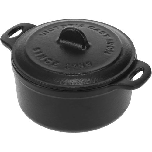 KALANKA-Victoria Mini Cocotte Fonte Émaillée à Induction 10cm, Mini Dutch Oven 0,3L, 1-2 Portions, sans PTFE ni PFOA, Convient pour le Feu, le Barbecue, le Four, Vitrocéramique, Gaz