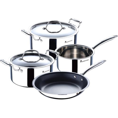 Chenquansarl-Batteriedecuisinetriplyacierinoxydableargent6pcs