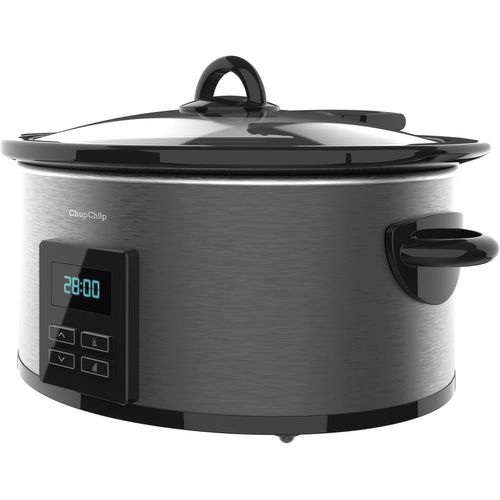 Mijoteuse Numérique Chupchup Matic De 5,5 L. 240W, Cuve Céramique, Couvercle Verre, Programmable 24 Heures, Minuteur 20 Heures, 2 Niveaux De Température, Fonction Maintien Au Chaud.