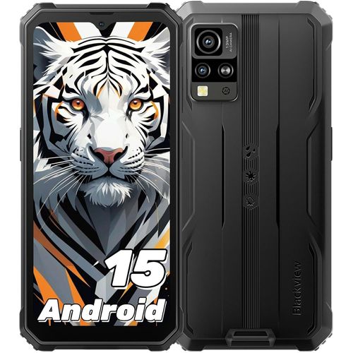SUBZONAL-BV4800 Pro Téléphone Incassable 2025,Téléphone Portable Incassable 12Go128Go /2To TF, 285g&13.5mm, 6.56 HD, 16MP, NFC/Fingerprint/Face ID/OTG/4G Dual SIM Smartphone 2 Ans Garantie-Noir