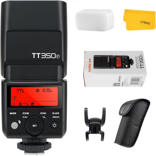 SUBZONAL-Godox TT350F TTL Flash pour Appareil Photo FUJIFILM, 2,4G Godox Flash Fuji HSS 1/8000s GN36, Externe Flash Speedlite Compatible pour Fuji Caméras