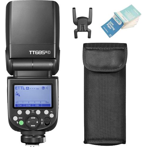 SUBZONAL-Godox TT685II-C TT685CII Speedlite TTL Caméra Flash 2,4G HSS Haute Vitesse 1 / 8000s GN60 Compatible avec Canon EOS 5D 6D 7D 77D 80D 100D 200D 750D 750D 800D 1300D (Godox TT685II-C)