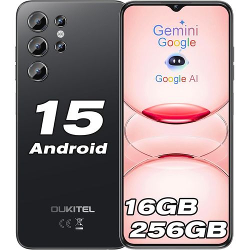 SUBZONAL-C1 Pro Smartphone Pas Cher Android 15, 16GO256GO/1TO Téléphone Portable, 6.52 HD Écran, Batterie 5150mAh, Caméra 13MP Telephone, Dual 4G SIM/Fingerprint/OTG/Prise 3.5mm/3 Card Slots