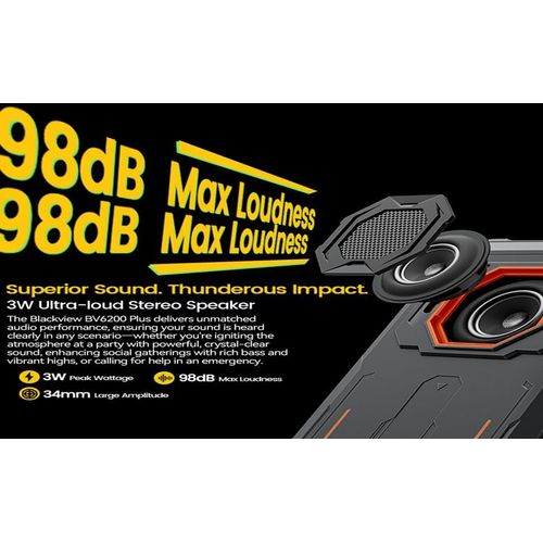 SUBZONAL-BV6200 Plus 24Go256Go Telephone Portable Incassable, 11000mAh, Android 14 Téléphone Débloqué, 16MP13MP, 6.56 HD Smartphone Incassable Etanche, Dual 4G LTE/GPS/NFC/OTG Phones