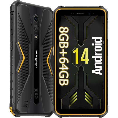 KALSG-Armor X12 Pro Téléphone Portable Incassable Android 14 Avec Octa-Core 8Go+64Go/Tf-256Go Ip68 Smartphone Robuste,4G Lte Dual Sim Antichoc 4860Mah Akku,13Mp+8Mp,5Ghz Wi-Fi/Nfc/Otg/Gps/Orange