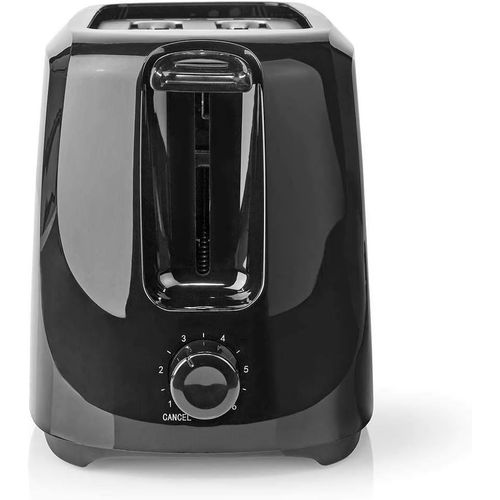 ASFASFq-Nedis KABT150EBK Grille-Pain Compact ¿ 2 Fentes ¿ Réglage Toast x6 ¿ Plateau Ramasse-Miettes ¿ Noir