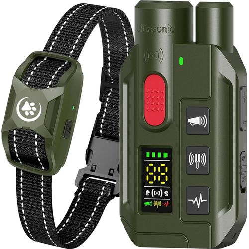 Chenquansarl-Collier De Dres Pour Chiens, Collier Électrique Chien Avec Télécommande 1000m, Étanche Ip67, Batterie Longue Durée Avec Adapté À 2 Chiens ¿ Pour Un Entraînement Pratique Et Efficace