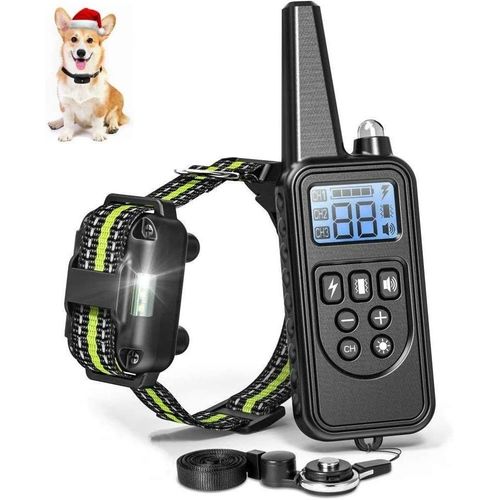 Collier De Dressage À Distance Pour Chien,Rechargeable Sans Danger Électrique De Dresseur D'animal Familier Étanche Avec Télécommande 4 Modes De Vibration Tonale Scope 800 Mètres