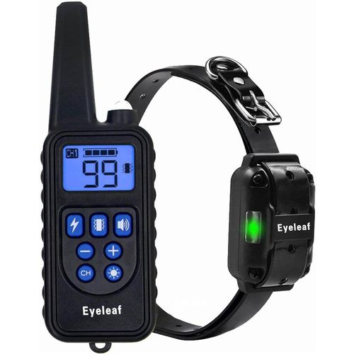 Pata-Collier De Dressage Pour Chien Avec Beep Vibra Choc Collier Dressage Chien Étanche Et Rechargeable Collier Télécommande 800 Verges Collier Electrique Pour Chien Pour La Formation De Chien (Noir)