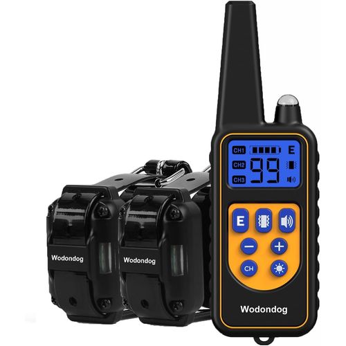 Collier De Dressage Pour Chien, Collier Electrique Pour Chien Étanche Rechargeable, Télécommande 1000 M