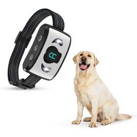 Collier Anti Aboiement Rechargeable Sans Choc - Collier Électrique Pour Chiens 8 Vibrations/Ultrasons & 7 Niveaux De Sensibilité - Imperméable/Étanche, Réglable Toutes Tailles - Dog Training Collar