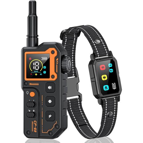 Collier De Dressage Pour Chien, Portée 3000 Mètres, Collier Électrique Pour Chien Avec Télécommande, 4 Modes Lumières/Son/Vibration/Choc, Résistant À L'eau Ip67, Adapté Aux Chiens De Petits Et Grands