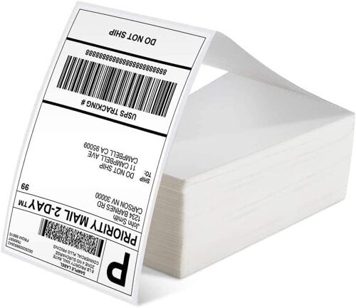 JEXNOVASHOP-tiquettes d'expédition 4x6 500 étiquettes/pile, Compatibles avec les imprimantes d'étiquettes MUNBYN, , Polono, Étiquettes d'expédition sans BPA Étiquettes thermiques autocollantes-10x15c