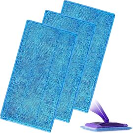 6 Lingettes Microfibre Pour Swiffer WetJet - Réutilisables Et Lavables - Nettoyage Humide Et Sec