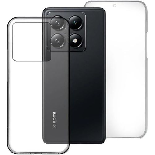 Sjzg-Coque Pour Xiaomi 14t Pro Silicone Transparent Housse Antichoc Double Face 360 Degrés Etui Arrière Et Avant - Protection Complète De Votre Téléphone Portable