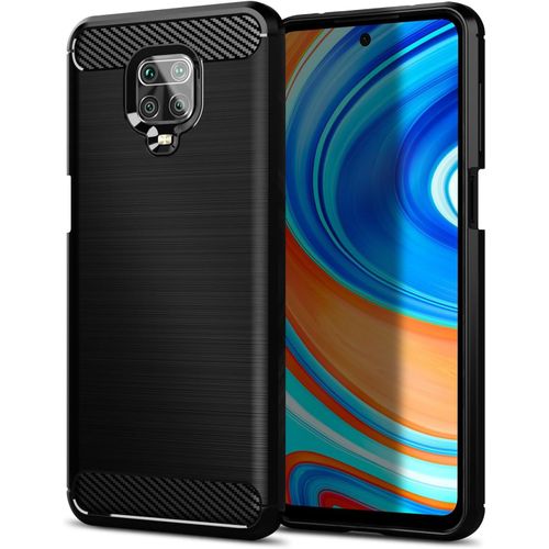 Kalanka-Coque Pour Xiaomi Redmi Note 9 Pro/Note 9s, Étui Mince Et Antichoc, Housse Souple En Fibre De Carbone Tpu (Noir)