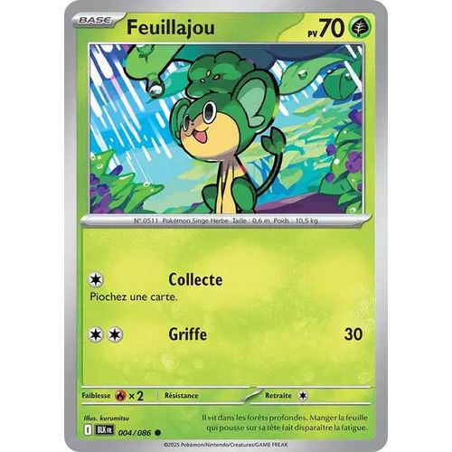 Carte Pokémon - Feuillajou - 004/086 - Ev10,5 Foudre Noire